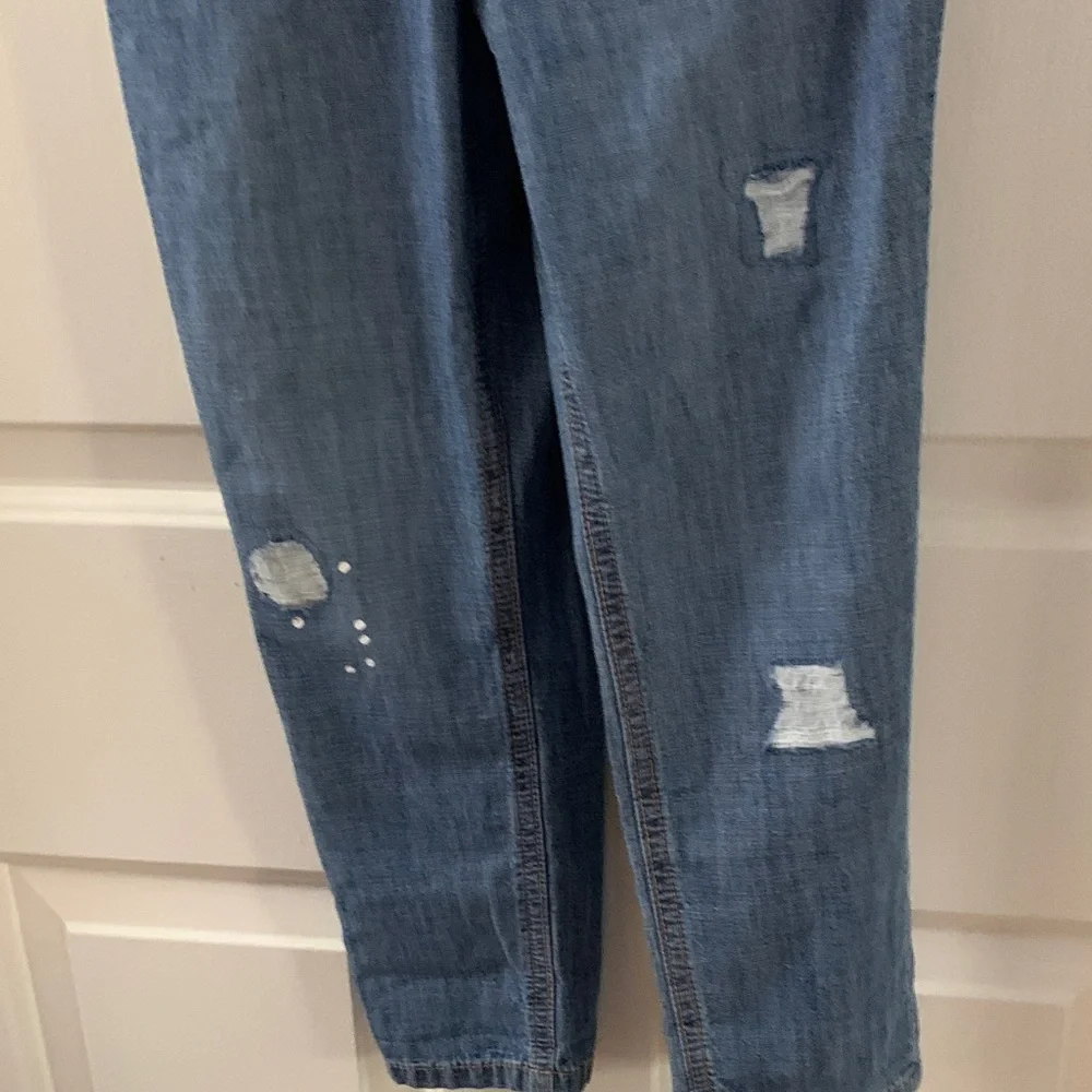 NWT Justice Girls Size 7 Adjustable Denim Overalls